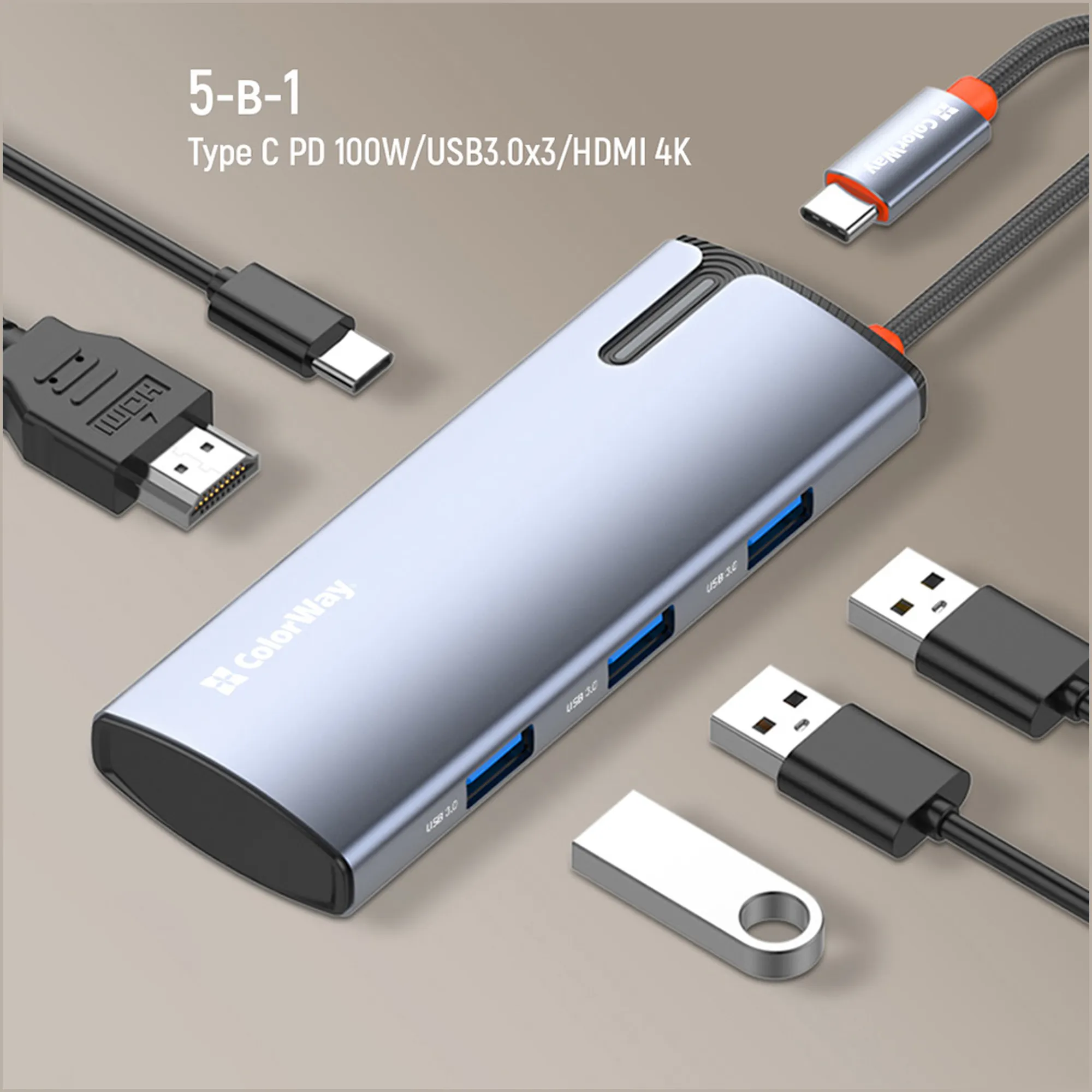 Купити USB-хаб ColorWay CW-HUB01 - фото 8