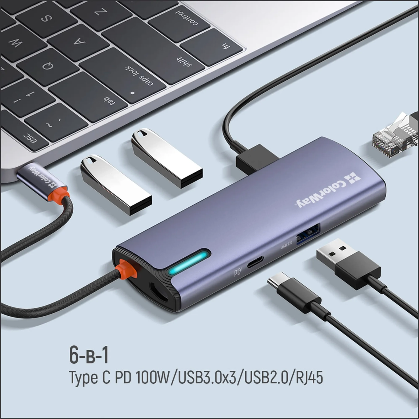 Купити USB-хаб ColorWay CW-HUB03 - фото 7