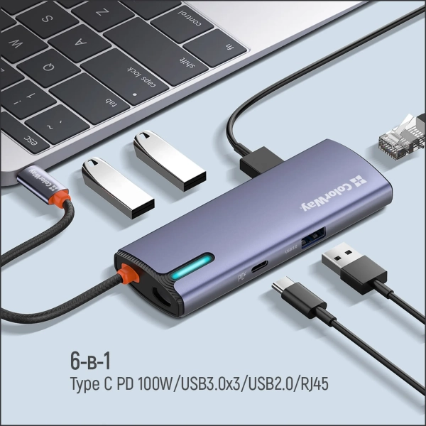 Купити USB-хаб ColorWay CW-HUB03 - фото 7