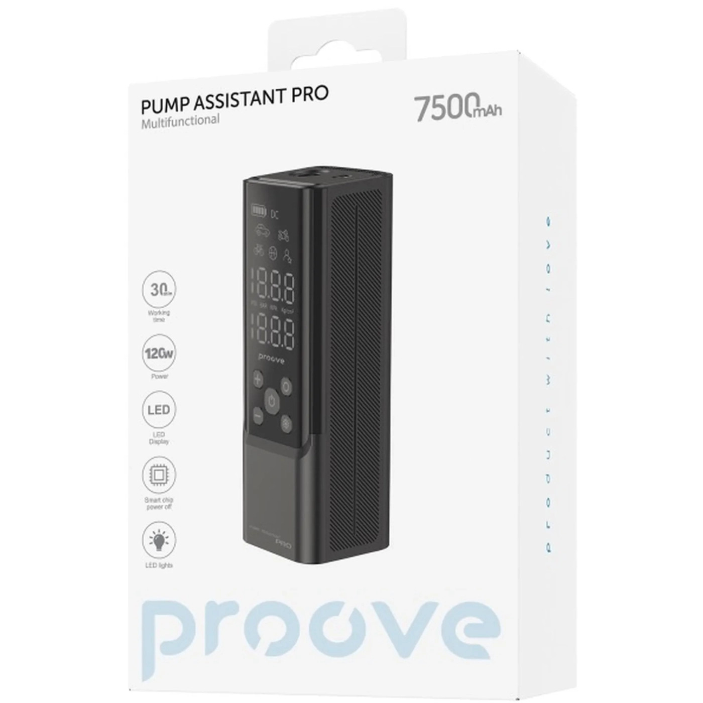 Купити Автомобільний насос Proove Pump Assistant Pro 120W 7500mAh Black (PPAP80010901)_ - фото 10