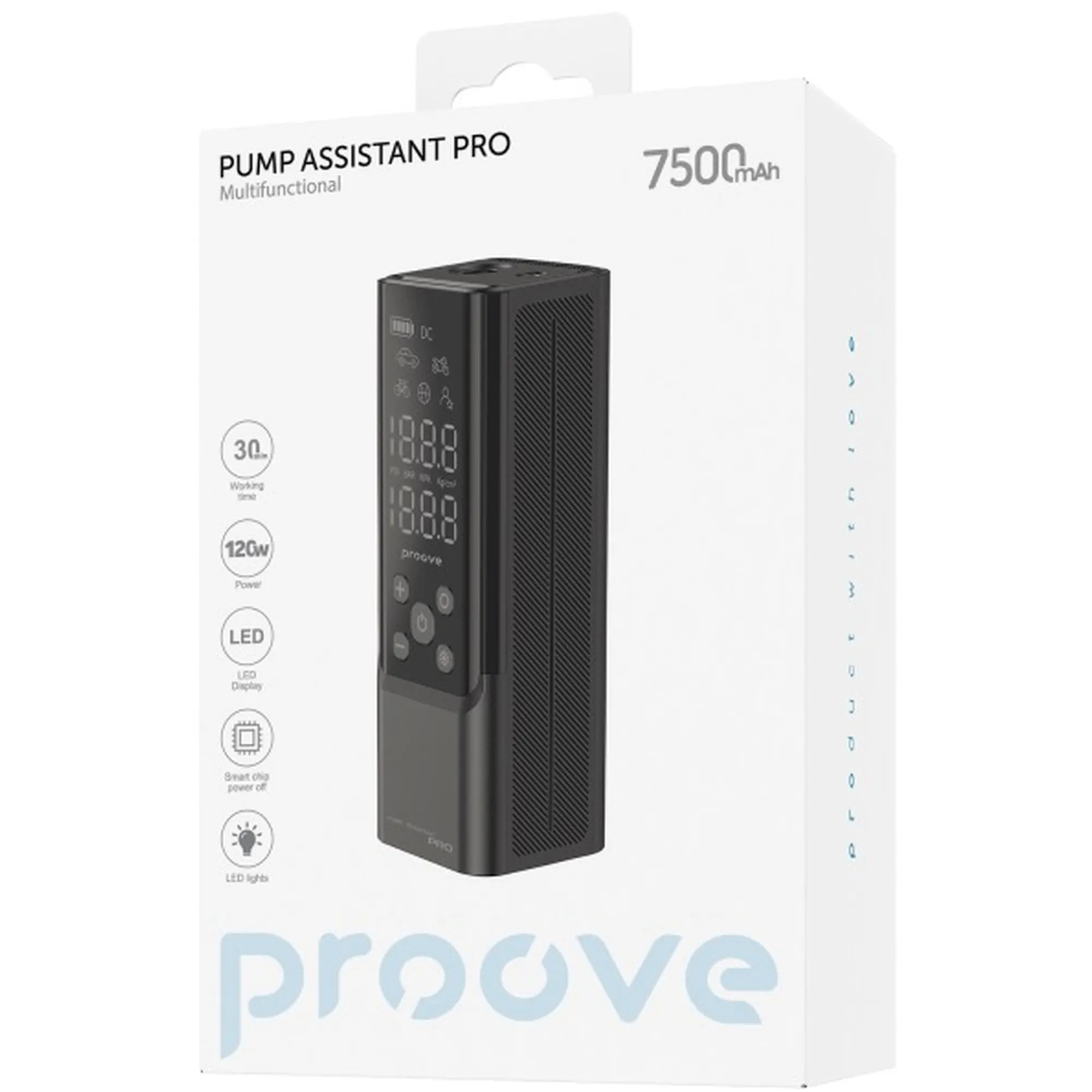 Купити Автомобільний насос Proove Pump Assistant Pro 120W 7500mAh Black (PPAP80010901)_ - фото 10