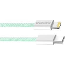 Купить Кабель ColorWay USB-C - Lightning 27W 3A 1m Green (CW-CBPDCL061-G) - фото 4