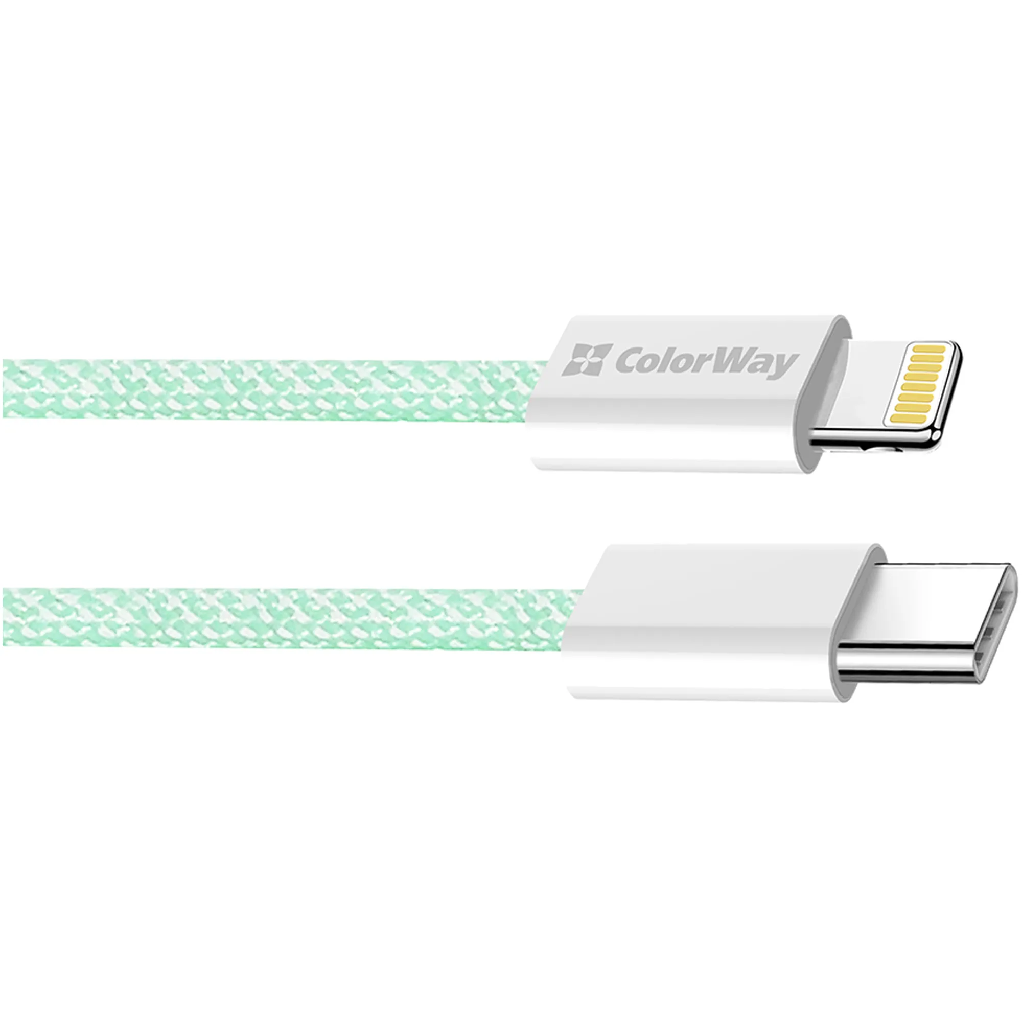 Купить Кабель ColorWay USB-C - Lightning 27W 3A 1m Green (CW-CBPDCL061-G) - фото 4