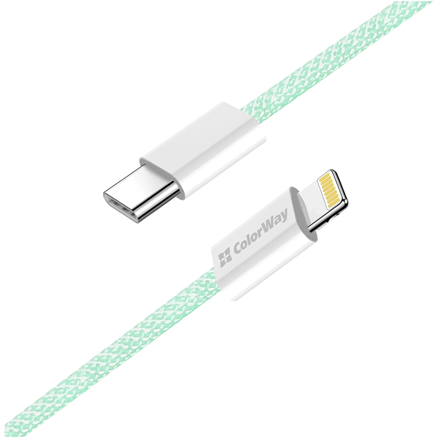 Купить Кабель ColorWay USB-C - Lightning 27W 3A 1m Green (CW-CBPDCL061-G) - фото 5