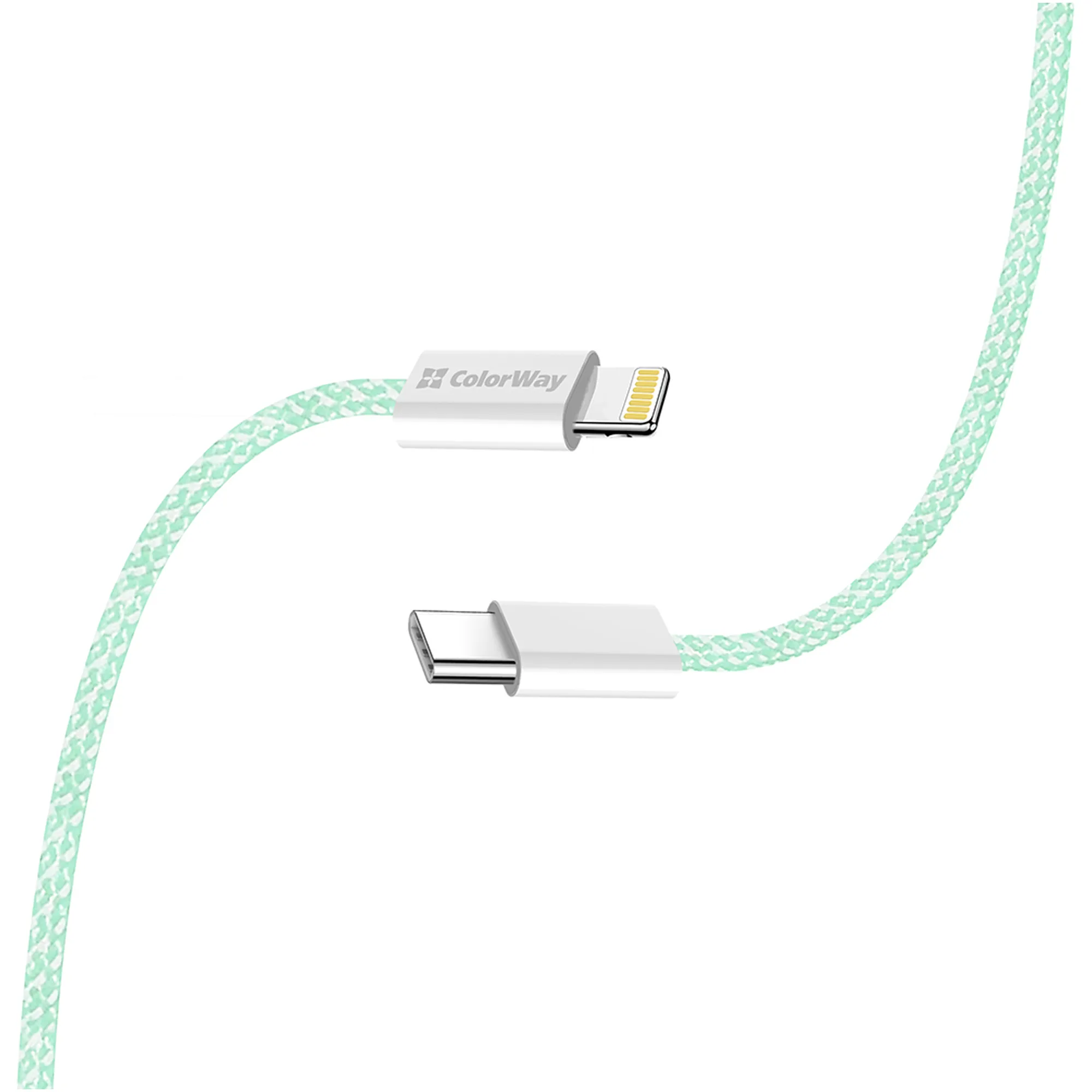 Купить Кабель ColorWay USB-C - Lightning 27W 3A 1m Green (CW-CBPDCL061-G) - фото 7