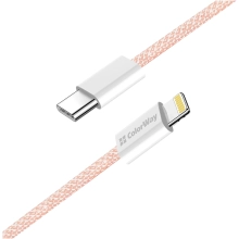Купити Кабель ColorWay USB-C - Lightning 27W 3A 1m Pink (CW-CBPDCL061-P) - фото 5