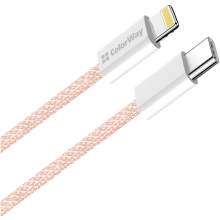 Купити Кабель ColorWay USB-C - Lightning 27W 3A 1m Pink (CW-CBPDCL061-P) - фото 6