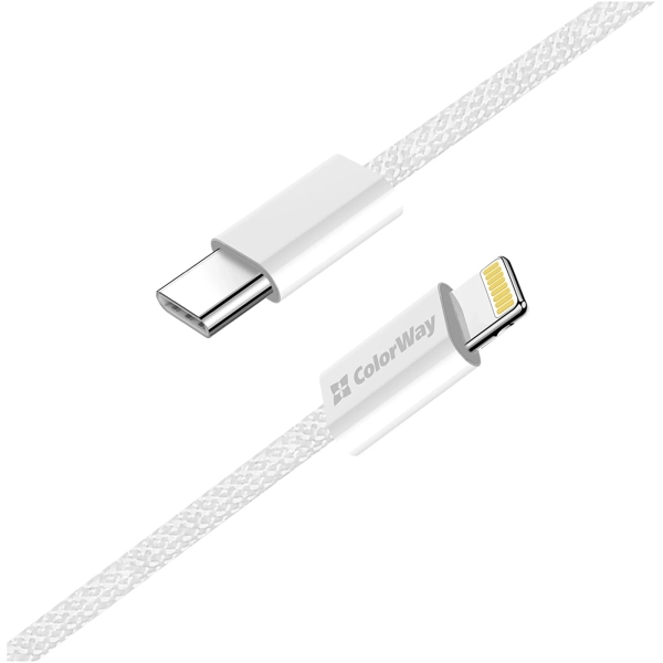 Купить Кабель ColorWay USB-C - Lightning 27W 3A 1m Grey (CW-CBPDCL061-GR) - фото 5