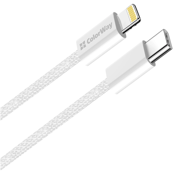 Купить Кабель ColorWay USB-C - Lightning 27W 3A 1m Grey (CW-CBPDCL061-GR) - фото 6