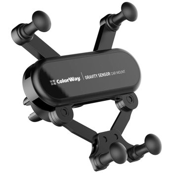 Купити Автотримач ColorWay Gravity Sensor Holder Black (CW-CHG11-BK) - фото 1
