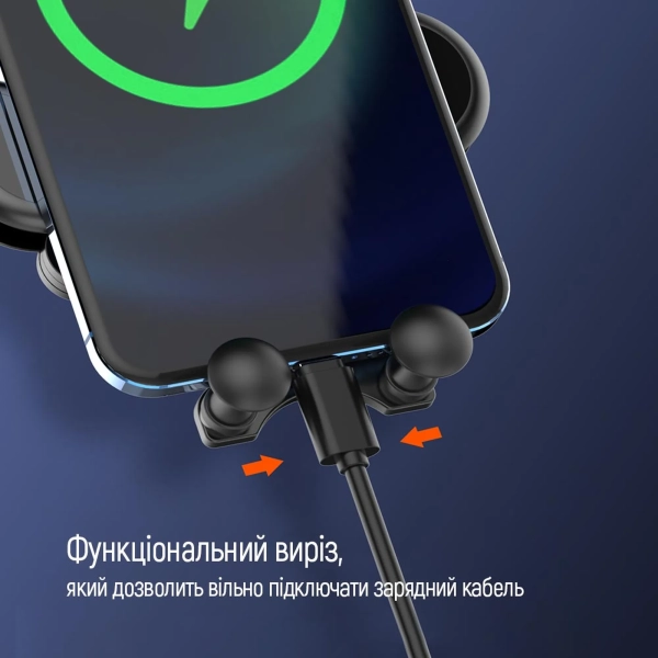 Купити Автотримач ColorWay Gravity Sensor Holder Black (CW-CHG11-BK) - фото 16