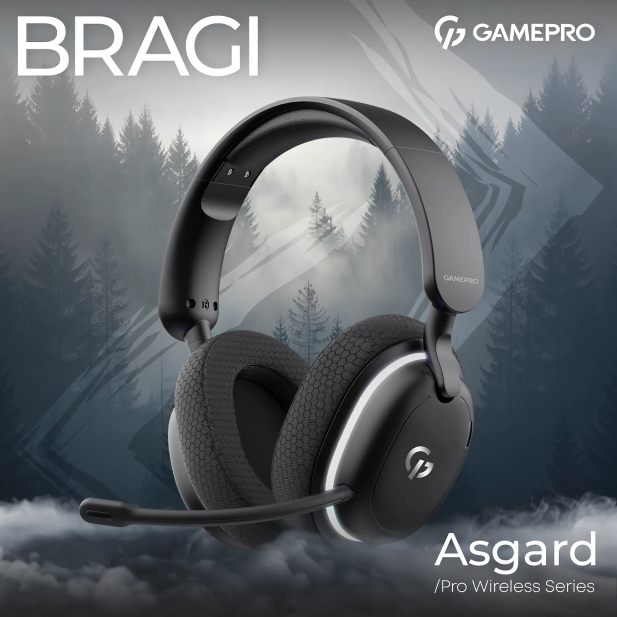 Купить Наушники GamePro Asgard Bragi 7.1 RGB Tri-Mod Black (HSW250B) - фото 3
