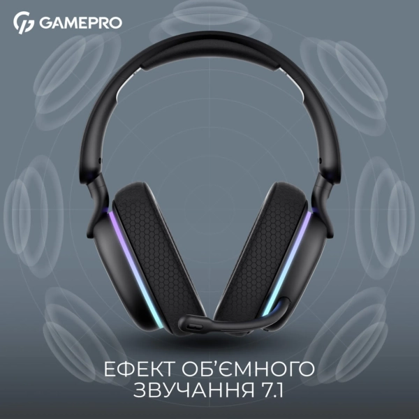 Купить Наушники GamePro Asgard Bragi 7.1 RGB Tri-Mod Black (HSW250B) - фото 8