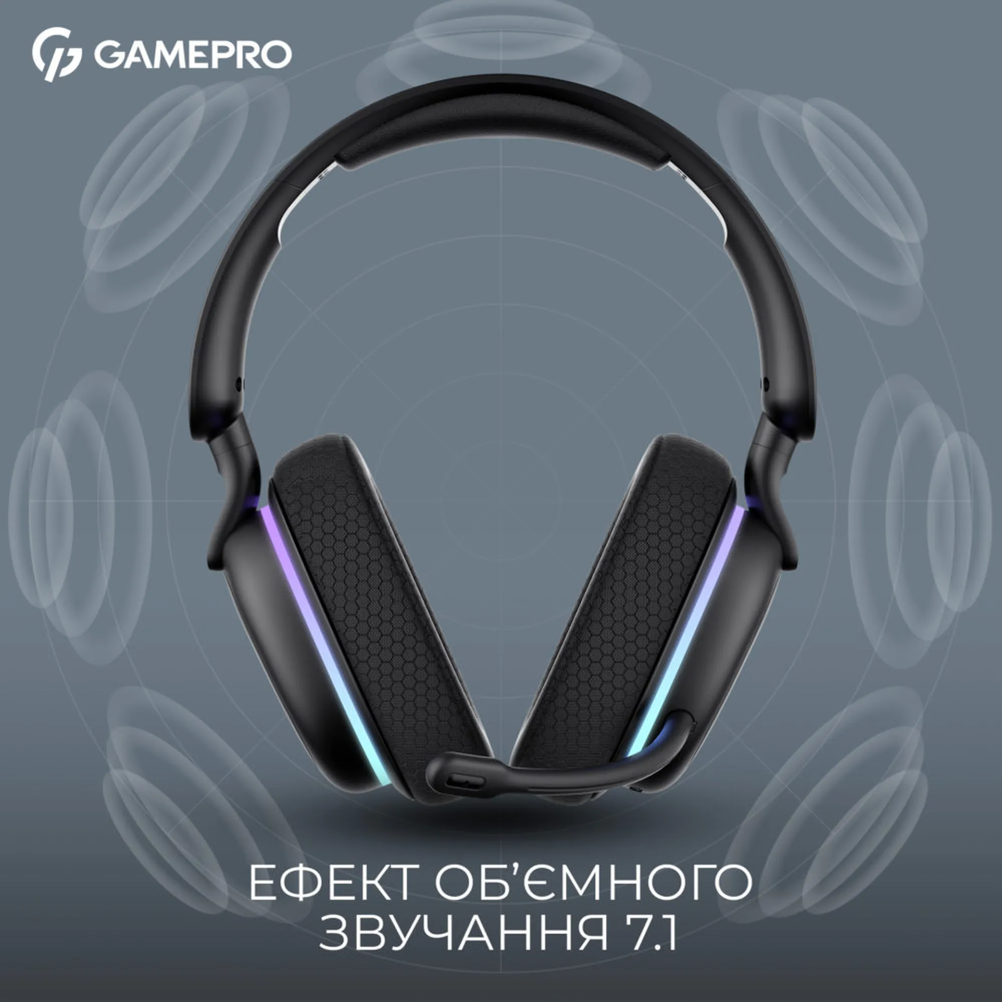Купить Наушники GamePro Asgard Bragi 7.1 RGB Tri-Mod Black (HSW250B) - фото 8
