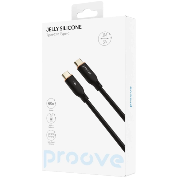 Купити Кабель Proove Jelly Silicone USB-C 60W 1m Black (CCJS60002201) - фото 4