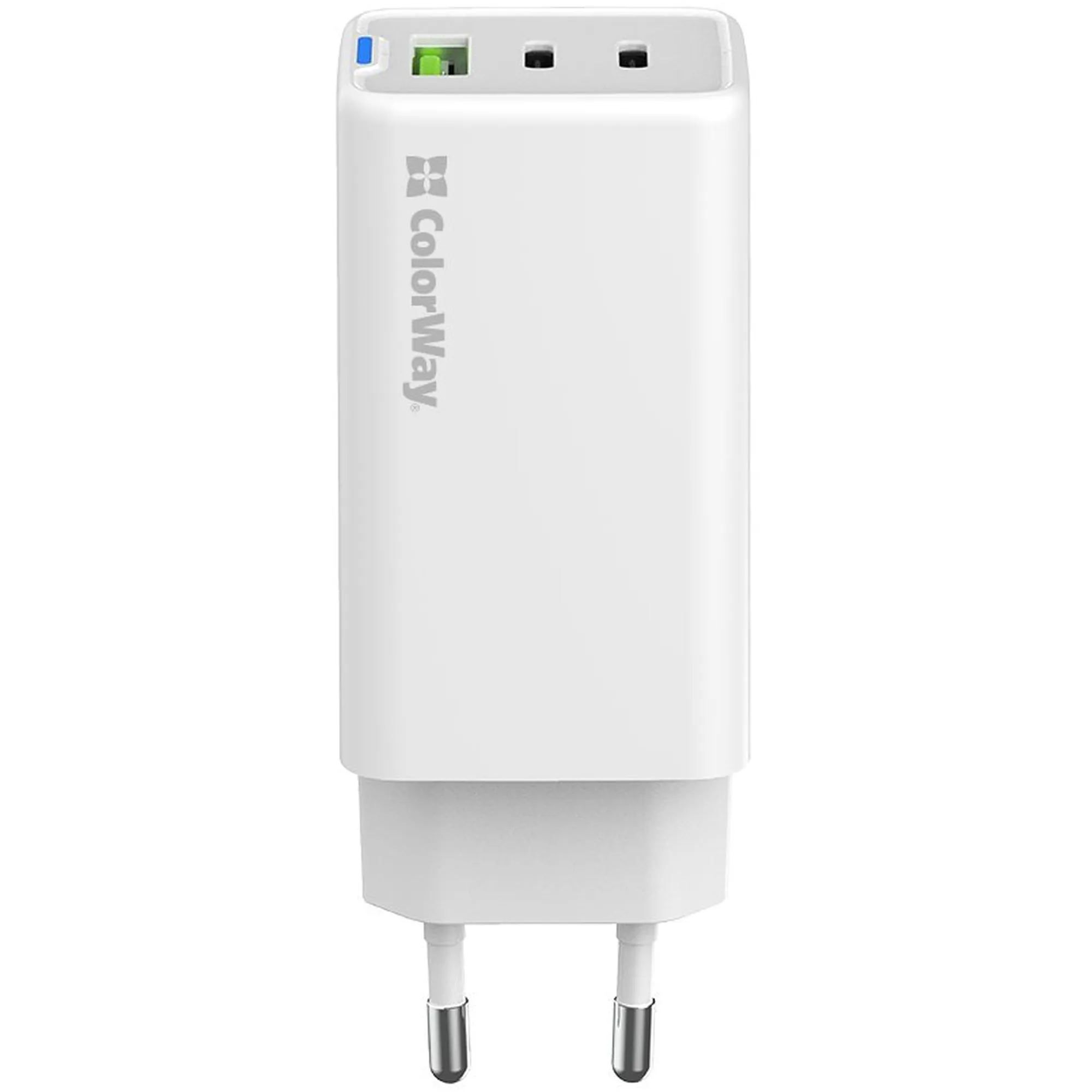 Купить Зарядное устройство СolorWay GaN 65W 5A 2xUSB-C+USB White (CW-CHS058PD-WT) - фото 2