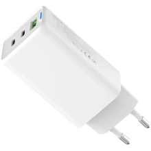 Купить Зарядное устройство СolorWay GaN 65W 5A 2xUSB-C+USB White (CW-CHS058PD-WT) - фото 5