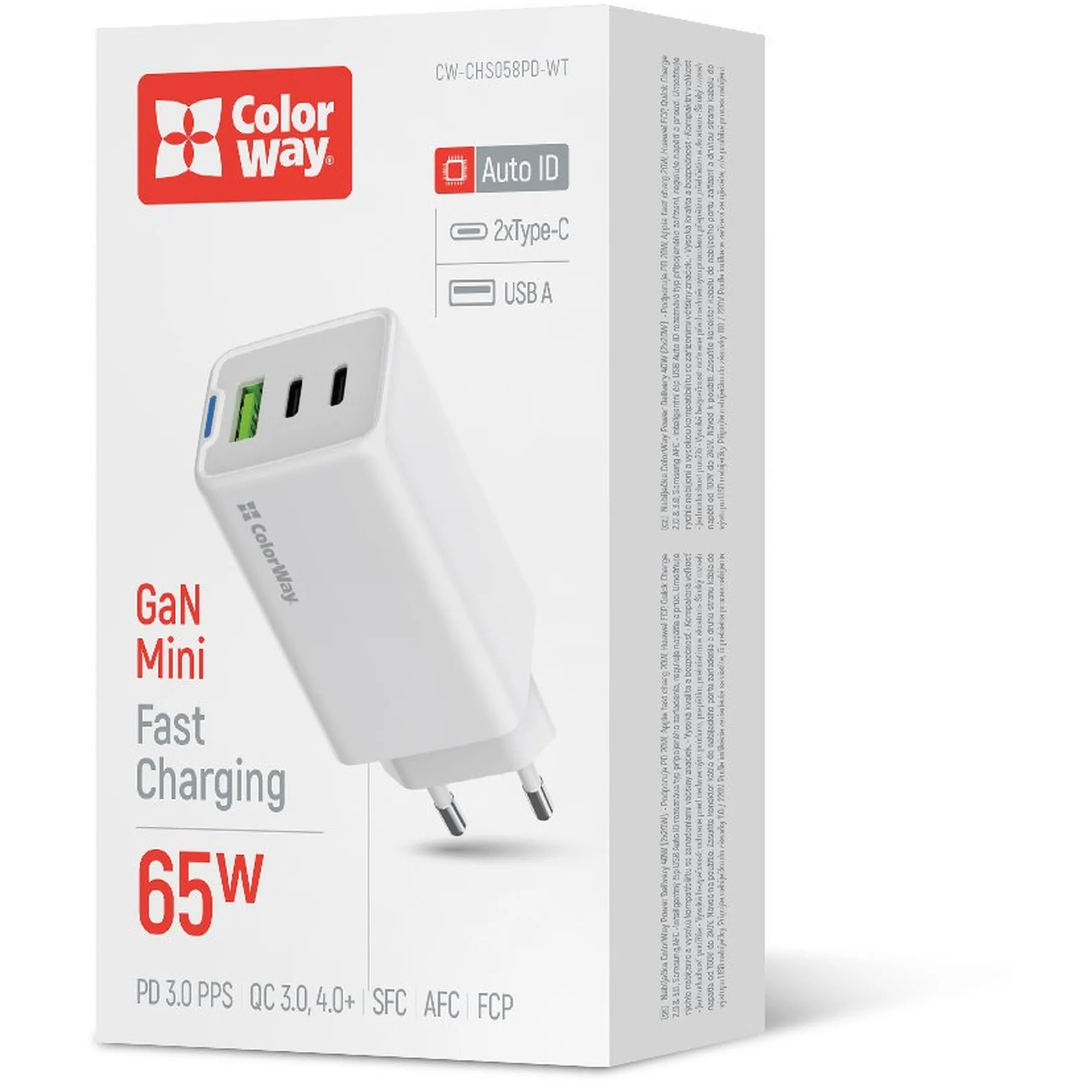 Купить Зарядное устройство СolorWay GaN 65W 5A 2xUSB-C+USB White (CW-CHS058PD-WT) - фото 7