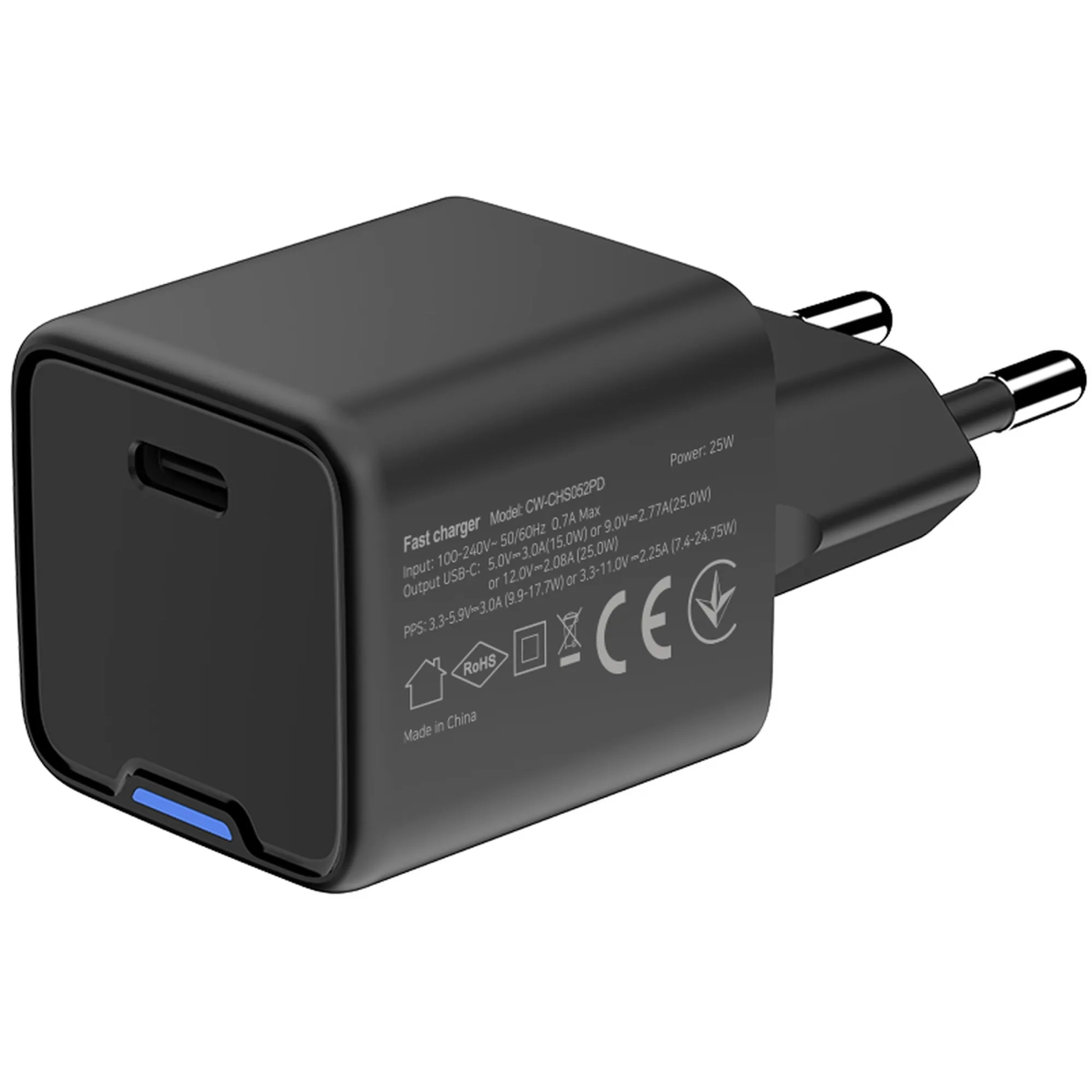 Купити Зарядний пристрій СolorWay GaN 25W 3A USB-C Black (CW-CHS052PD-BK) - фото 5