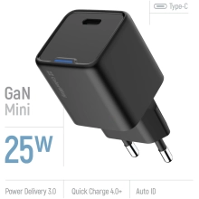 Купити Зарядний пристрій СolorWay GaN 25W 3A USB-C Black (CW-CHS052PD-BK) - фото 6
