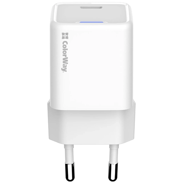Купить Зарядное устройство СolorWay GaN 25W 3A USB-C White (CW-CHS052PD-WT) - фото 2