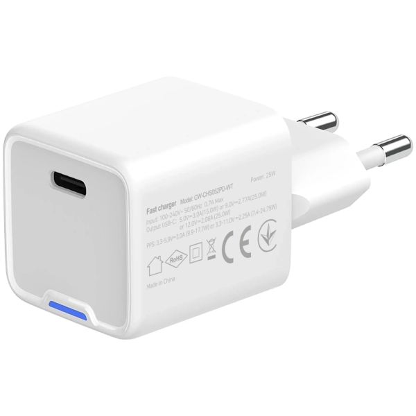 Купить Зарядное устройство СolorWay GaN 25W 3A USB-C White (CW-CHS052PD-WT) - фото 4