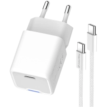 Купить Зарядное устройство СolorWay GaN 25W 3A USB-C White + кабель (CW-CHS052PDC-WT) - фото 4