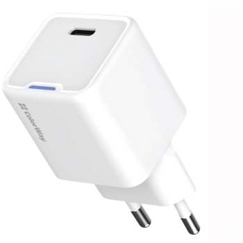Купити Зарядний пристрій СolorWay GaN 30W 3A USB-C White (CW-CHS054PD-WT) - фото 1