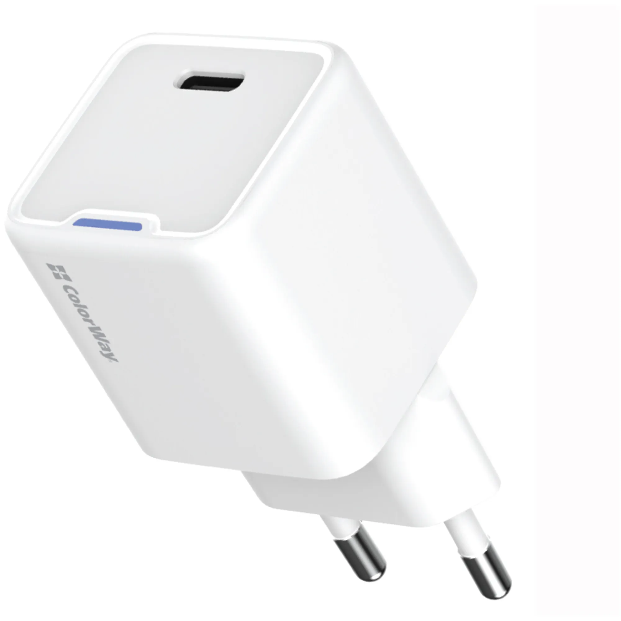 Купити Зарядний пристрій СolorWay GaN 30W 3A USB-C White (CW-CHS054PD-WT) - фото 1