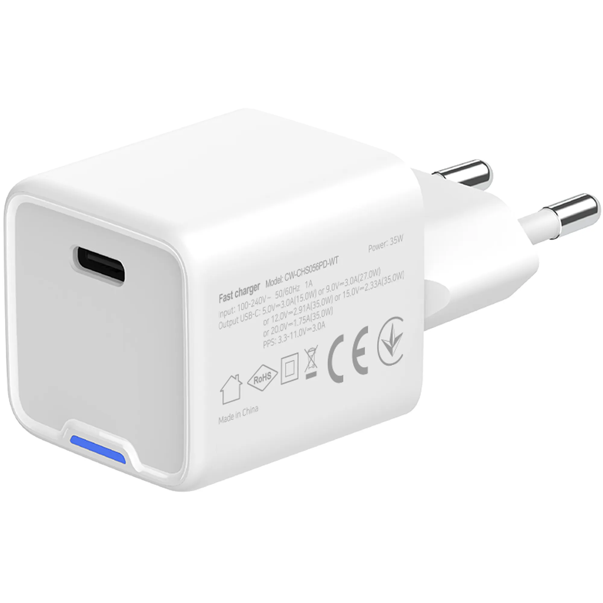 Купити Зарядний пристрій СolorWay GaN 35W 3A USB-C White (CW-CHS056PD-WT) - фото 5