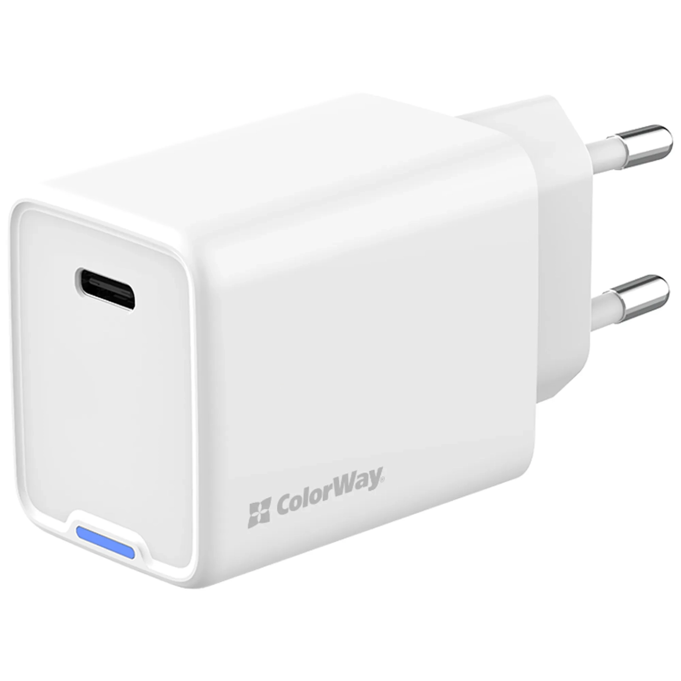 Купити Зарядний пристрій СolorWay GaN 45W 3A USB-C White (CW-CHS057PD-WT) - фото 1