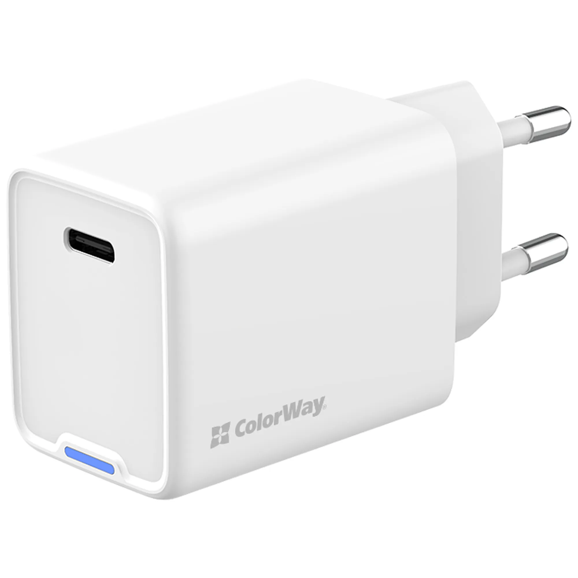 Купити Зарядний пристрій СolorWay GaN 45W 3A USB-C White (CW-CHS057PD-WT) - фото 1
