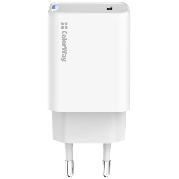 Купити Зарядний пристрій СolorWay GaN 45W 3A USB-C White (CW-CHS057PD-WT) - фото 2