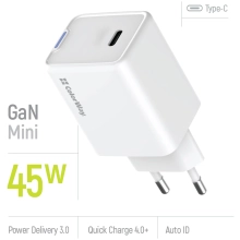 Купити Зарядний пристрій СolorWay GaN 45W 3A USB-C White (CW-CHS057PD-WT) - фото 6