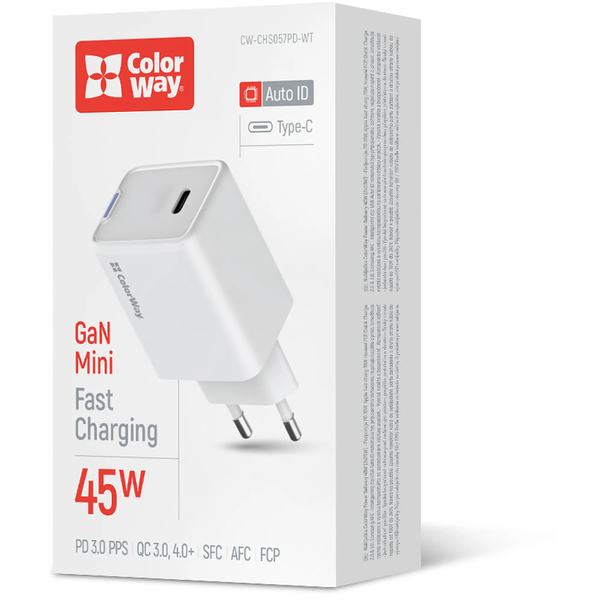 Купити Зарядний пристрій СolorWay GaN 45W 3A USB-C White (CW-CHS057PD-WT) - фото 7