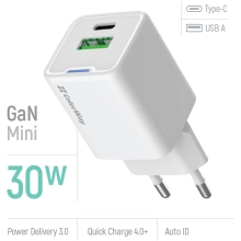 Купити Зарядний пристрій СolorWay GaN 30W 3A USB-C+USB White (CW-CHS053PD-WT) - фото 6