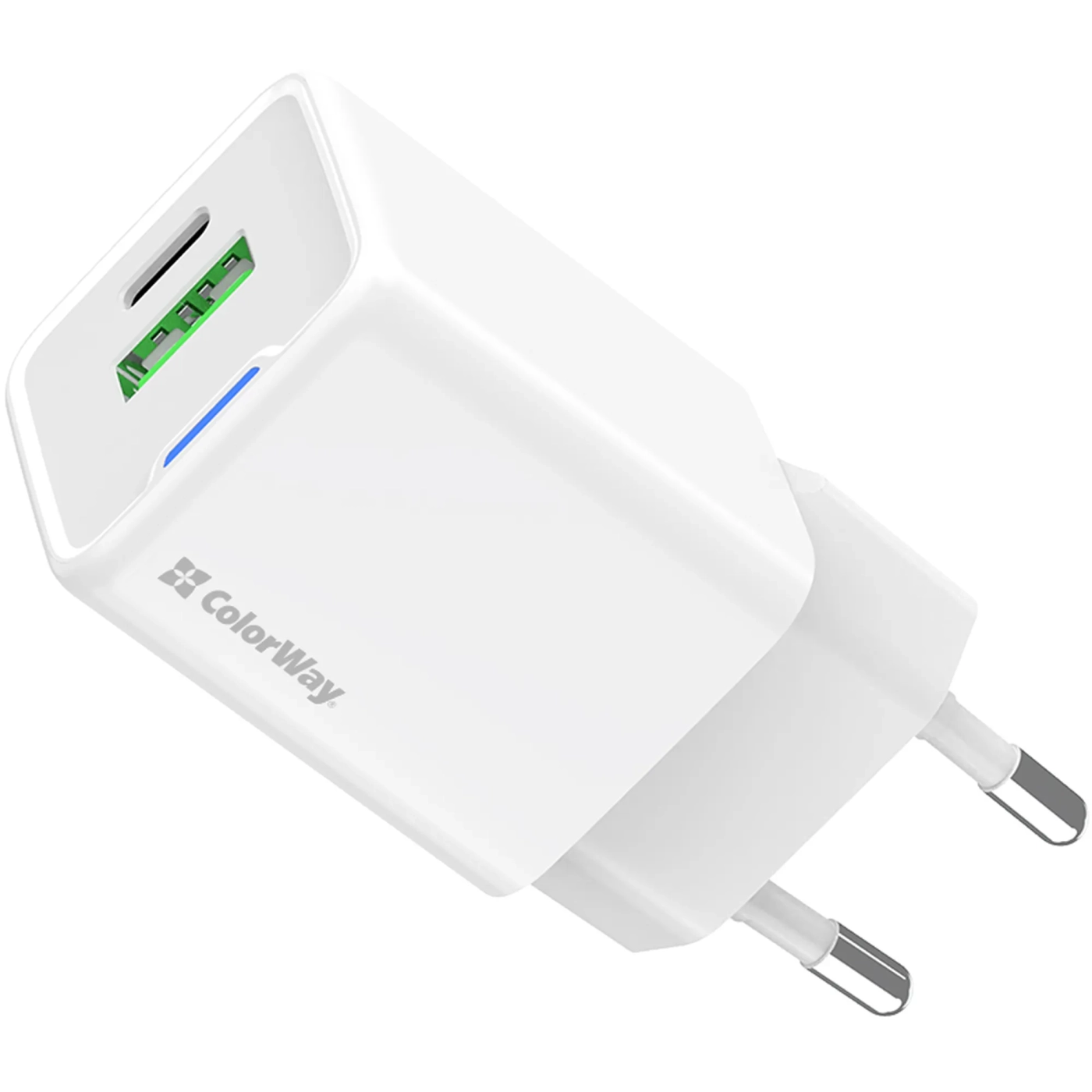 Купить Зарядное устройство СolorWay GaN 35W 3A USB-C+USB White (CW-CHS055PD-WT) - фото 2