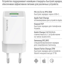 Купить Зарядное устройство СolorWay GaN 35W 3A USB-C+USB White (CW-CHS055PD-WT) - фото 9