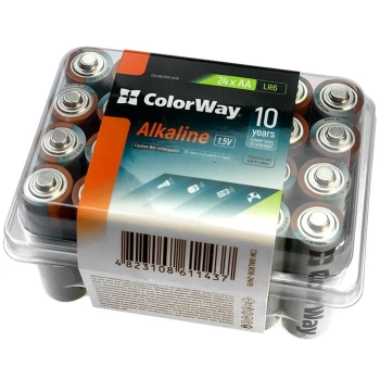 Купити Батарейка ColorWay Alkaline Power AA 24 шт. (CW-BALR06-24PB) - фото 1