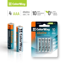 Купить Батарейка ColorWay Alkaline Power AAA 4 шт. (CW-BALR03-4BL) - фото 3