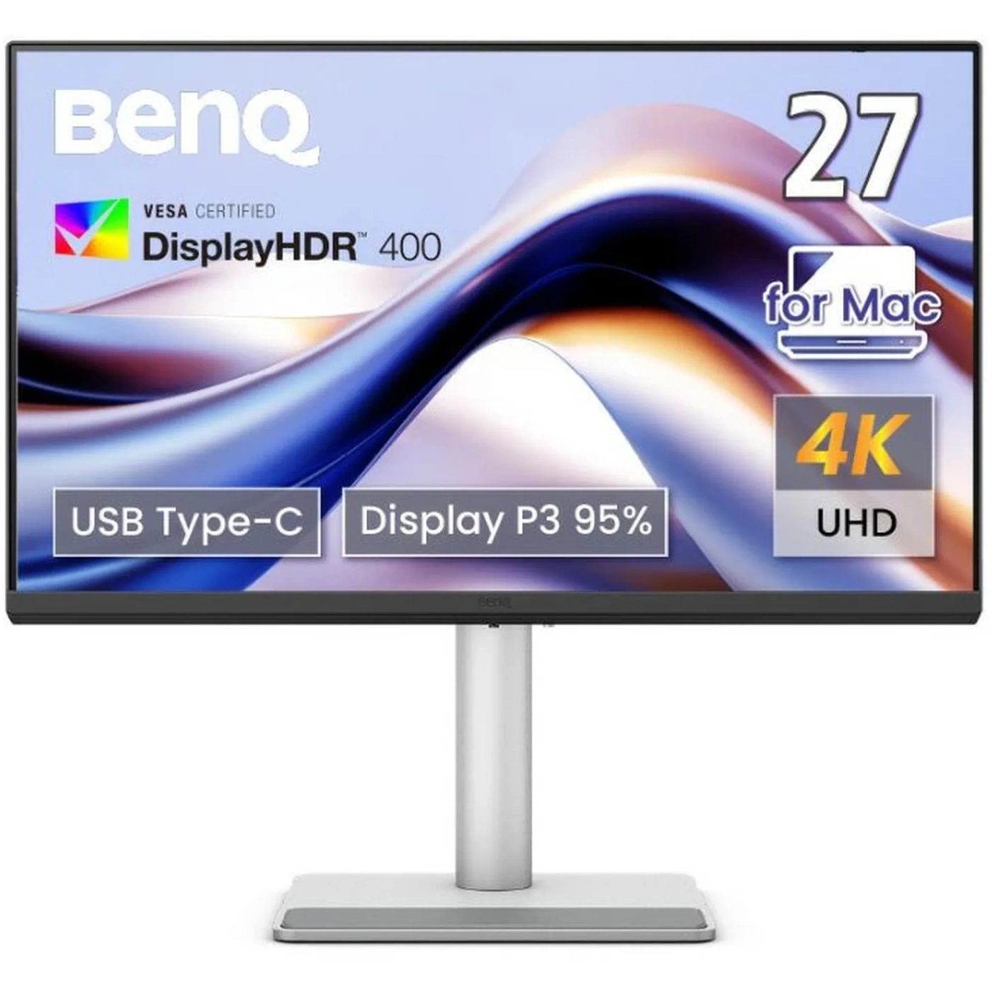 Купить Монитор 27" BenQ Mac Monitor MA270U Silver (9H.LMWLB.QBE) - фото 1