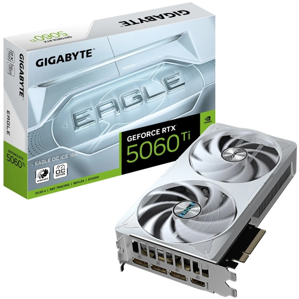 Купить Видеокарта GIGABYTE Nvidia GeForce RTX 5060 Ti EAGLE OC ICE 16G (GV-N506TEAGLEOC ICE-16GD) - фото 10