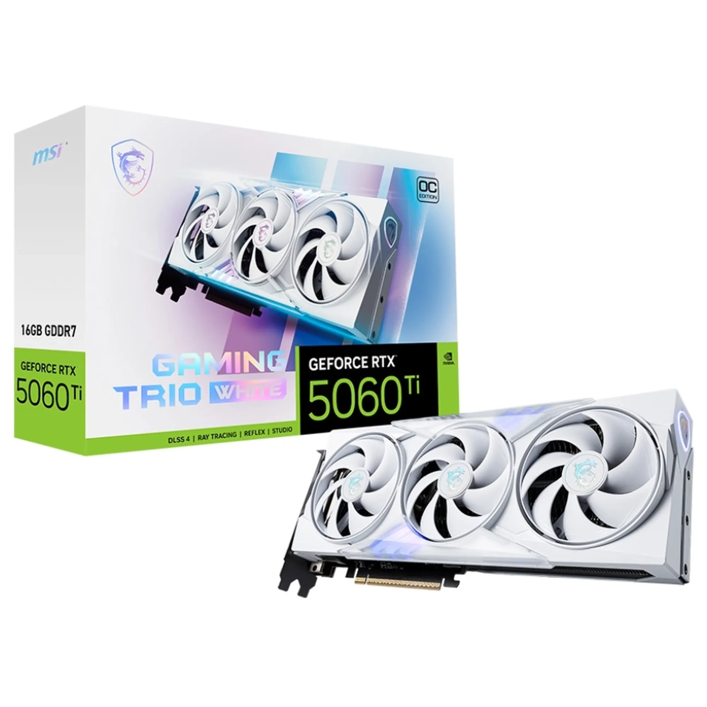 Купить Видеокарта MSI Nvidia GeForce RTX 5060 Ti GAMING TRIO OC WHITE 16GB (G506T-16GTCW) - фото 7