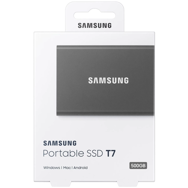 Купити SSD диск Samsung Portable SSD T7 500GB USB-C Titan Gray (MU-PC500T/WW) - фото 9