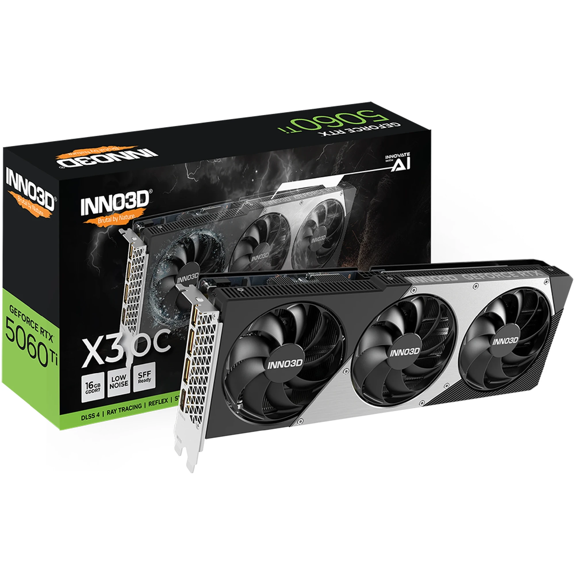 Купить Видеокарта Inno3D Nvidia GeForce RTX 5060 Ti X3 OC 16GB (N506T3-16D7X-191073L) - фото 2