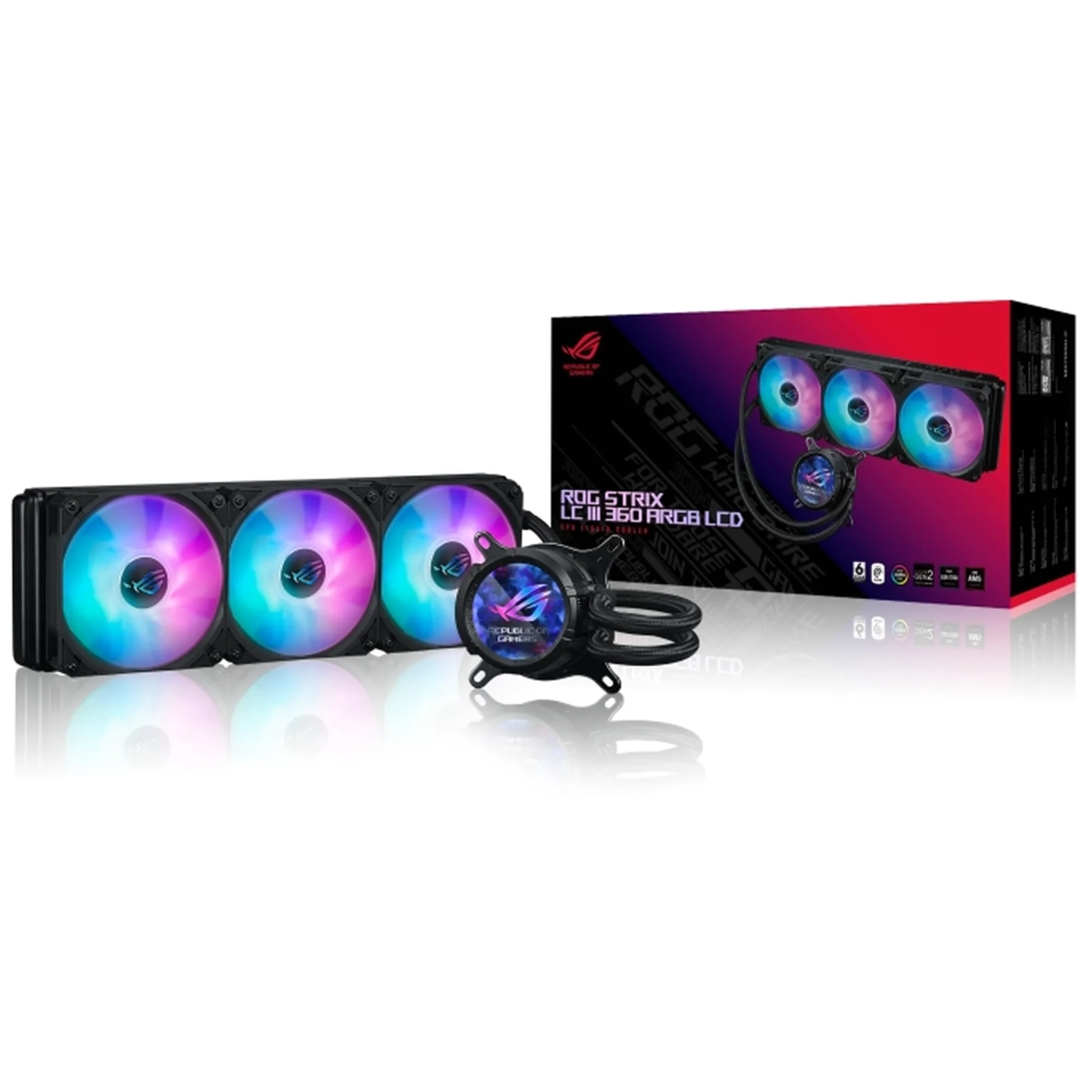 Купить Система водяного охлаждения Asus ROG Strix LC III 360 ARGB LCD (90RC00W1-M0UAY0) - фото 9