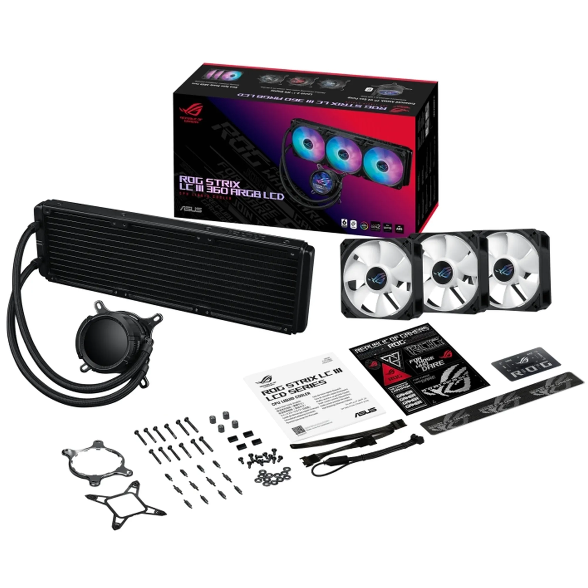 Купить Система водяного охлаждения Asus ROG Strix LC III 360 ARGB LCD (90RC00W1-M0UAY0) - фото 10