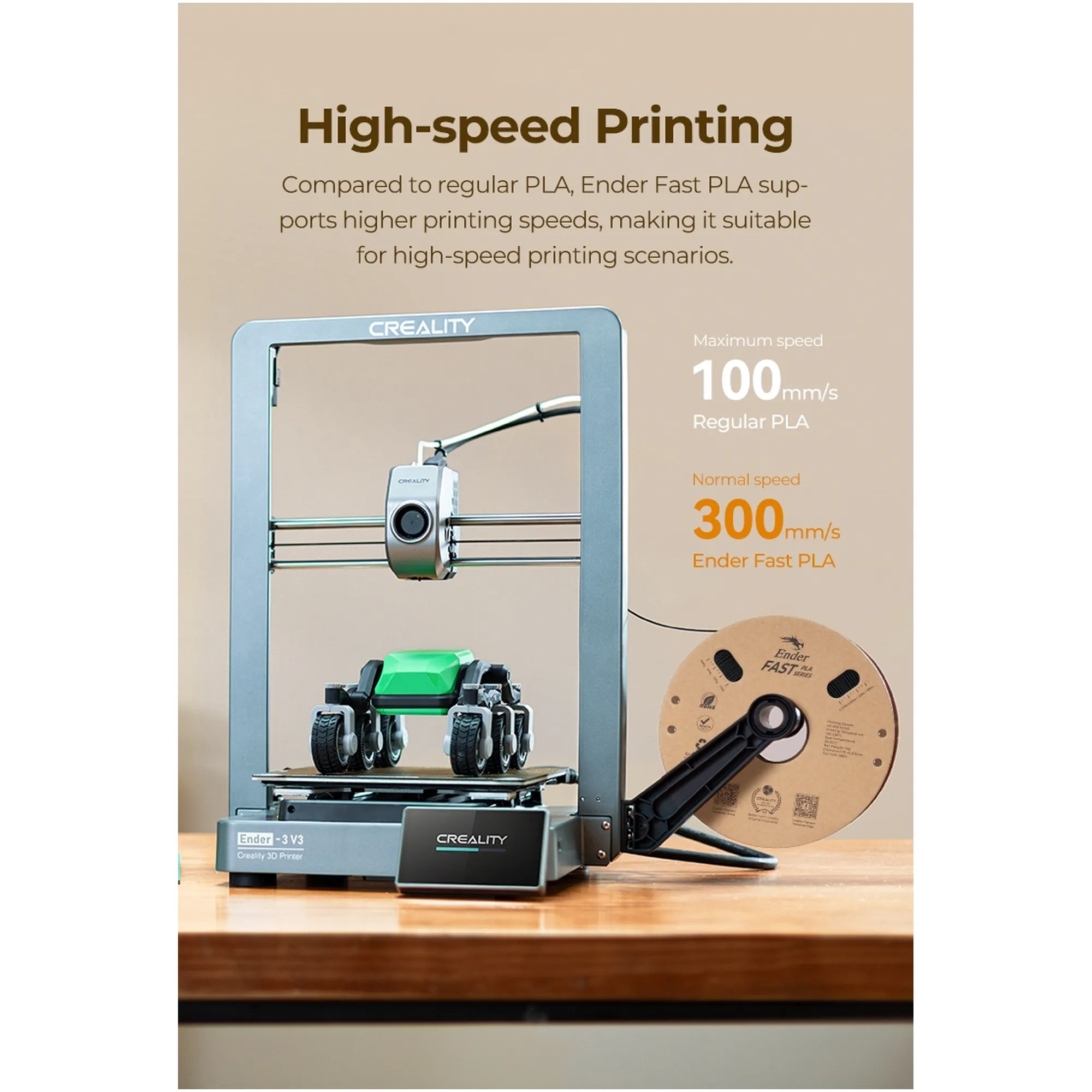 Купить Fast PLA Filament (пластик) для Creality Ender 2x1кг 1.75мм White+Black (3301010395) - фото 3