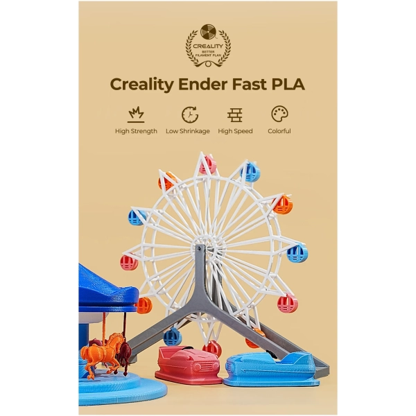 Купить Fast PLA Filament (пластик) для Creality Ender 2x1кг 1.75мм White+Black (3301010395) - фото 6