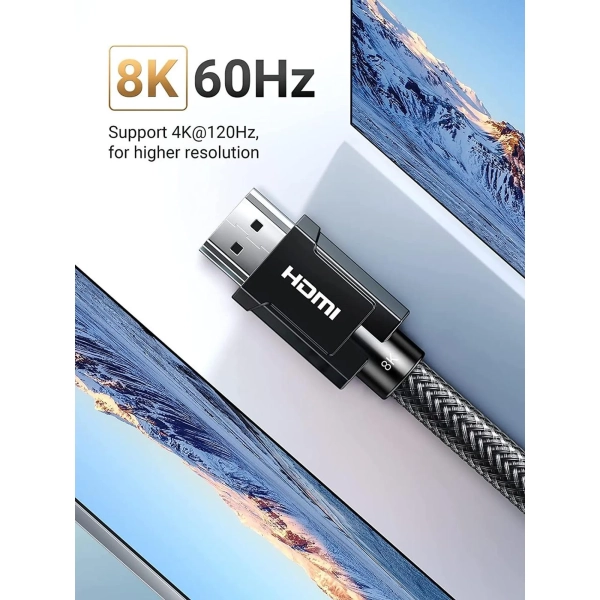 Купить Кабель Ugreen HD135 HDMI - HDMI 8K 1.5m Gray (70320) - фото 4